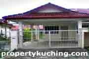 single storey corner house for sale, satu tingkat rumah tepi, Taman Desa Ilmu, Kota Samarahan