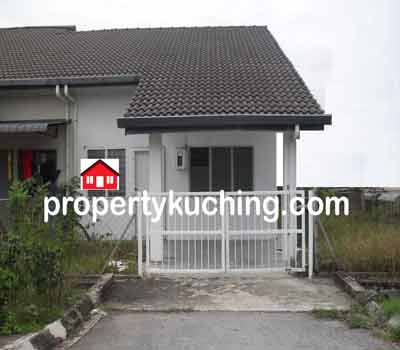 single storey corner Kuching, rumah teres tepi, Taman Kalien, 7th mile