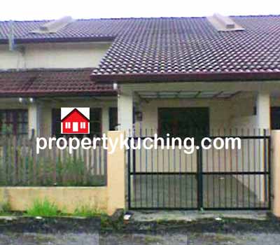 single storey large terrace house, satu tingkat jenis besar rumah teres, Samarindah, Kota Samarahan