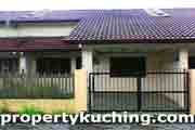 single storey large terrace house for sale, satu tingkat jenis besar rumah teres, Taman Samarindah, Kota Samarahan